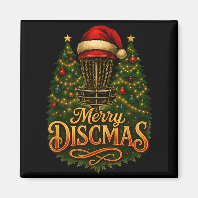 Christmas Disc Golf Merry Discmas  Magnet (Front)