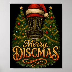 Christmas Disc Golf Merry Discmas  Poster