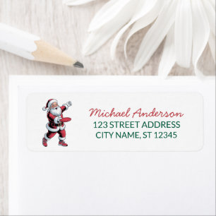 Christmas Disc Golf Santa Claus Return Address