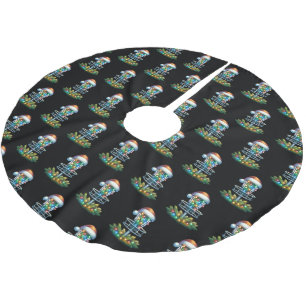 Christmas Disc Golf Themed Brushed Polyester Tree Skirt