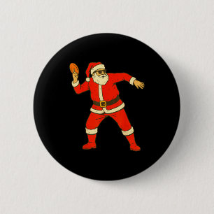 Christmas Disc Golf Vintage Funny Santa Xmas  2 Inch Round Button