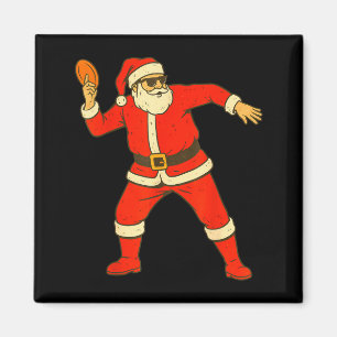 Christmas Disc Golf Vintage Funny Santa Xmas  Magnet