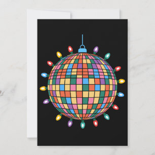 Christmas Disco Ball Lights Ornament Colourful Xma Invitation