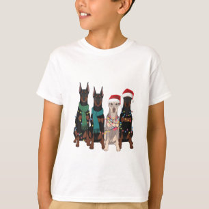 Christmas Doberman Lover Dog Mom Holiday  T-Shirt