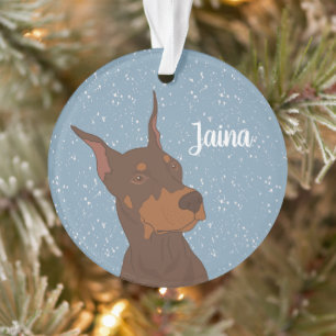 Christmas Doberman Pinscher