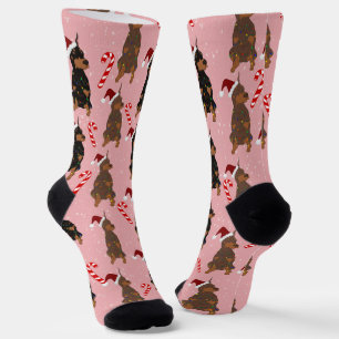 Christmas Doberman Pinscher Socks