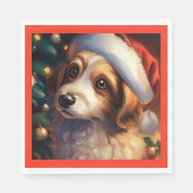 Christmas Dog 2 Napkin (Front)