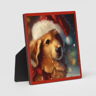 Christmas Dog 4 Plaque