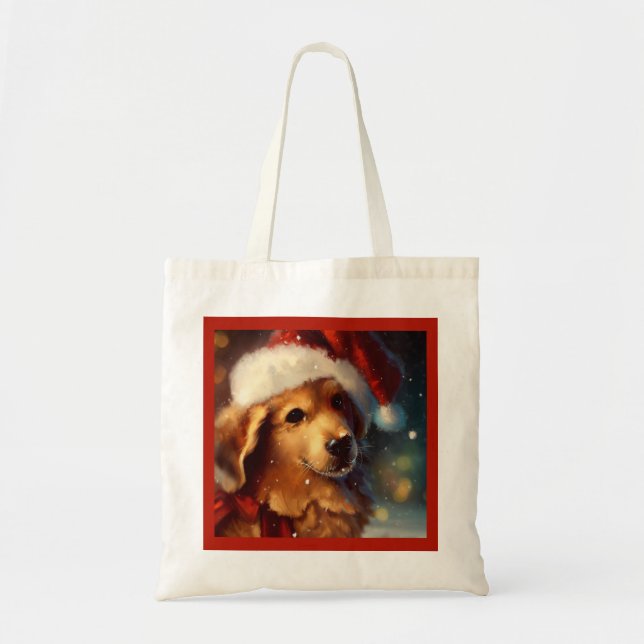 Christmas Dog 4 Tote Bag (Front)