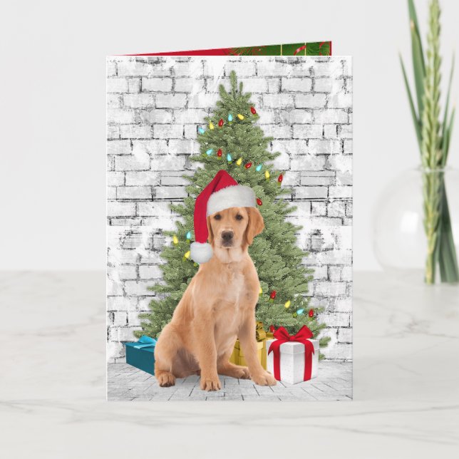 Christmas Dog and Tree Card (Front)