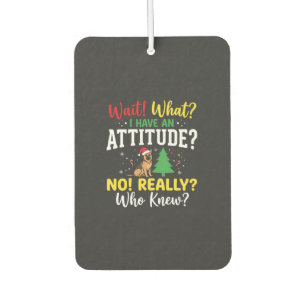 Christmas Dog Attitude Humour Air Freshener