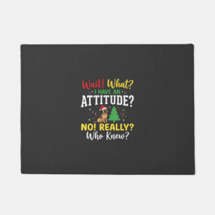 Christmas Dog Attitude Humour Doormat
