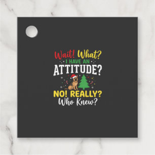 Christmas Dog Attitude Humour Favour Tags