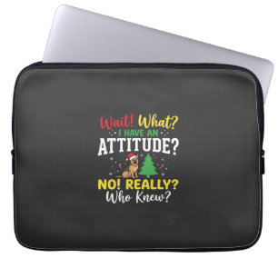Christmas Dog Attitude Humour Laptop Sleeve