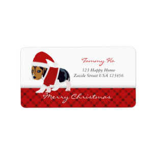 Christmas Dog Baby Shower Address Label