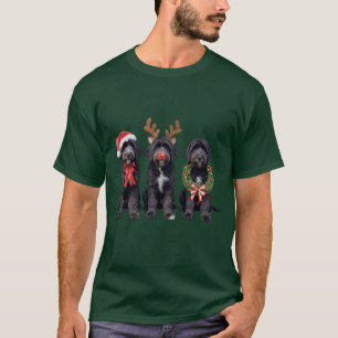 Christmas Dog Black Goldendoodle Doodle Mom Winter T-Shirt