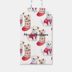 Christmas Dog & Cat Stockings Gift Tags
