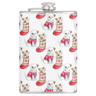 Christmas Dog & Cat Stockings         Hip Flask
