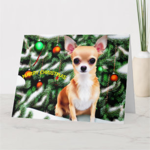 Christmas Dog Chihuahua  Card