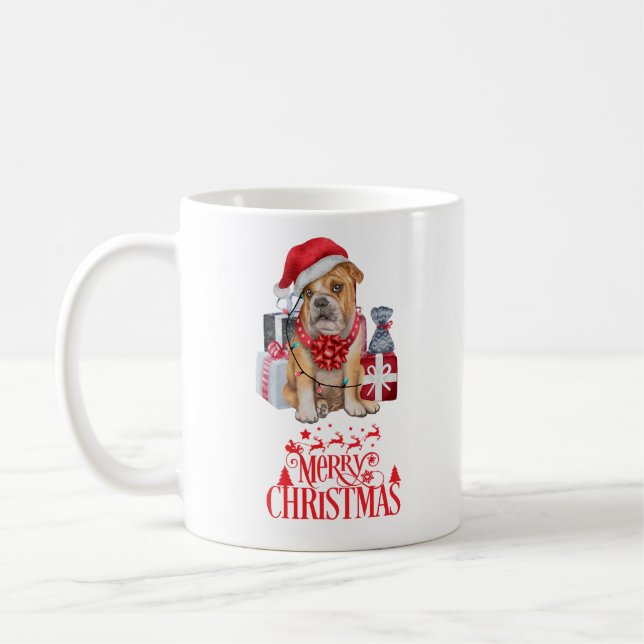 Christmas dog  coffee mug (Left)
