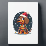 Christmas Dog Dachshund Santa Xmas Wiener 2 Plaque<br><div class="desc">Christmas Dog Dachshund Santa Xmas Wiener 2</div>
