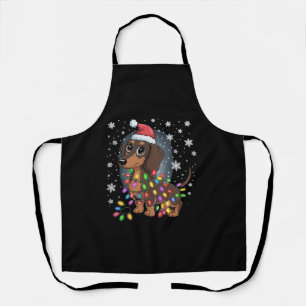 Christmas Dog Dachshund Santa Xmas Wiener Apron