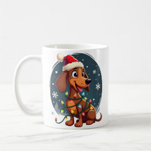 Christmas Dog Dachshund Santa Xmas Wiener Women Me Coffee Mug