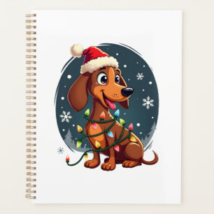 Christmas Dog Dachshund Santa Xmas Wiener Women Me Planner