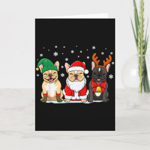Christmas Dog French Bulldog Xmas Dog Lover Men Wo Card