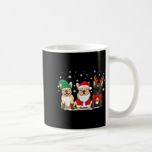 Christmas Dog French Bulldog Xmas Dog Lover Men Wo Coffee Mug (Right)