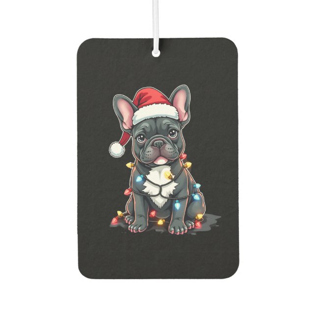 Christmas Dog French Bulldog Xmas Frenchie 3 Air Freshener (Front)