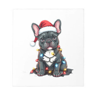 Christmas Dog French Bulldog Xmas Frenchie 3 Notepad