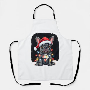 Christmas Dog French Bulldog Xmas Frenchie Men Wom Apron