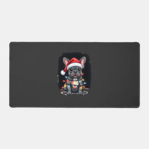 Christmas Dog French Bulldog Xmas Frenchie Men Wom Desk Mat