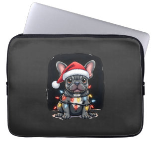 Christmas Dog French Bulldog Xmas Frenchie Men Wom Laptop Sleeve