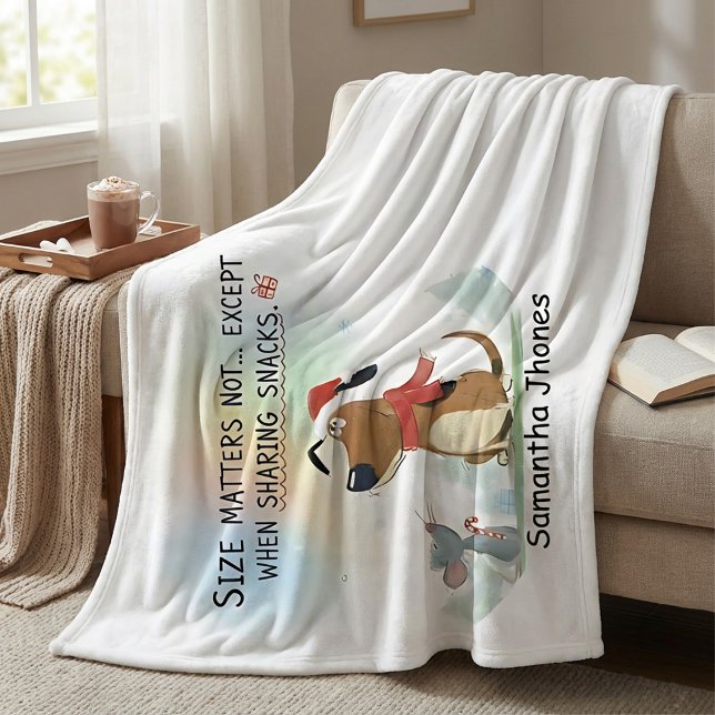 Christmas dog funny  quote Fleece Blanket (Creator Uploaded)