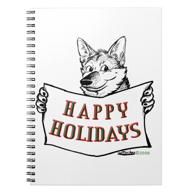 Christmas Dog:  Happy Holidays! Notebook (Front)