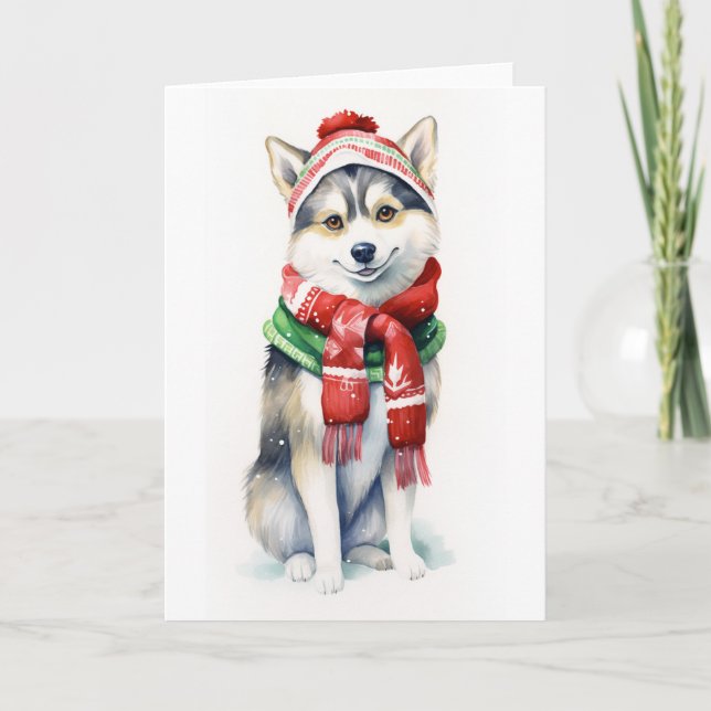 Christmas Dog, Holiday Dog, BLANK  (Front)