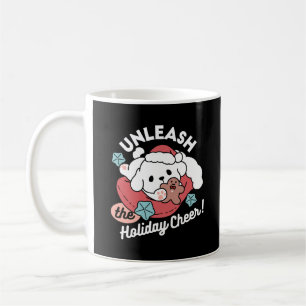 Christmas Dog in Santa Hat – Holiday Cheer for Pet Coffee Mug