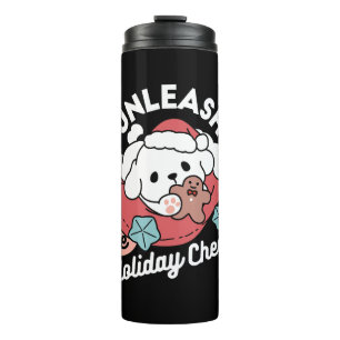 Christmas Dog in Santa Hat – Holiday Cheer for Pet Thermal Tumbler