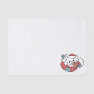Christmas Dog in Santa Hat – Holiday Cheer for Pet Tissue Paper