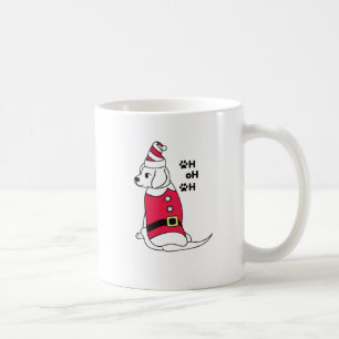 Christmas Dog in Santa Outfit Coffee Mug