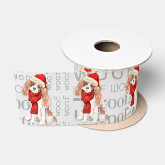 Christmas Dog Lover Cavalier King Charles Spaniel Satin Ribbon