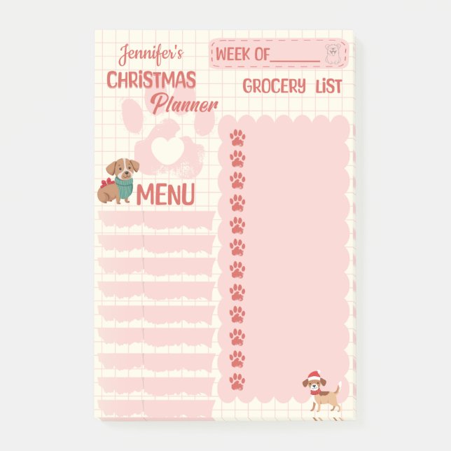 Christmas Dog Lover To-Do List Notes (Front)