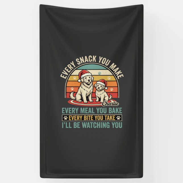 Christmas Dog Lovers Snack Watching Banner (Vertical)