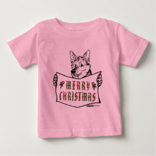 Christmas Dog: Merry Christmas! Baby T-Shirt