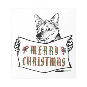 Christmas Dog: Merry Christmas! Notepad