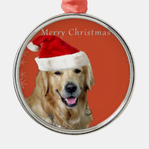 Christmas Dog Metal Ornament