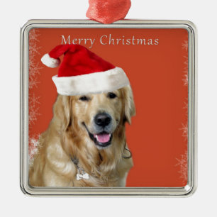 Christmas Dog Metal Ornament