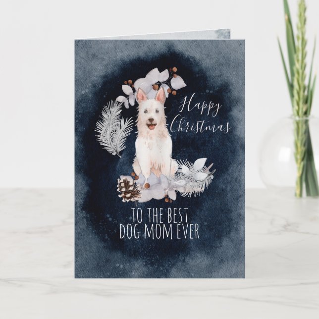 Christmas Dog Mom  Holiday Card (Front)